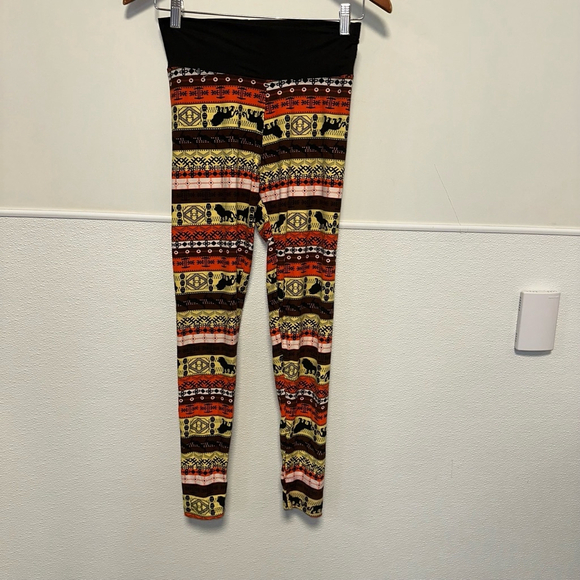 Lot of 3 assorted women’s leggings one size funky always - Picture 6 of 12